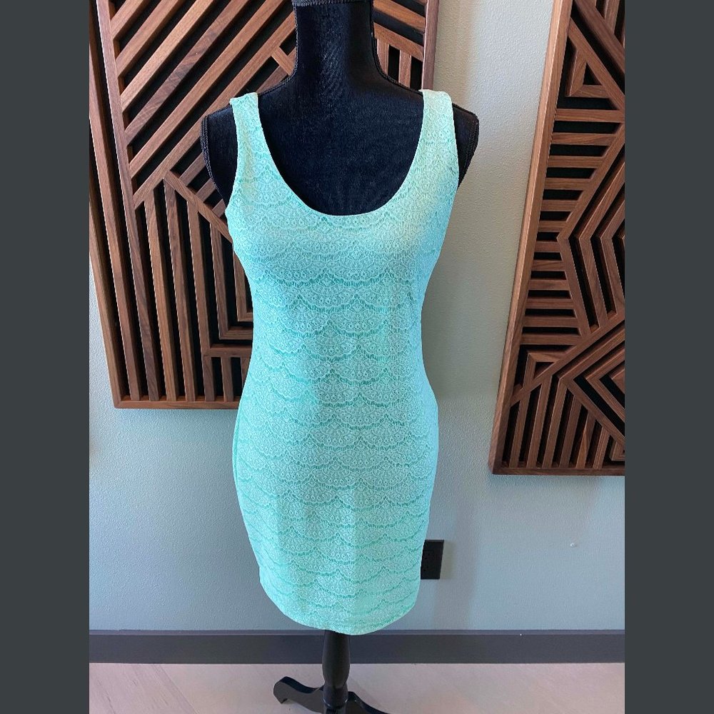 Candie's Lace Bodycon Mint Green Mini - Medium